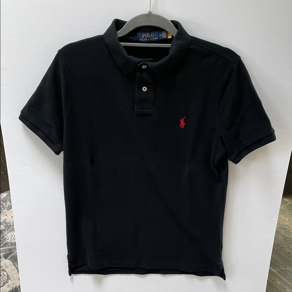 Polo by Ralph Lauren Polo Shirt in Black with Red Logo